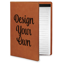 Design Your Own Leatherette Portfolio with Notepad - Small - Double-Sided