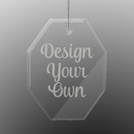 Design Your Own Engraved Glass Ornament - Octagon