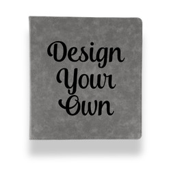 Design Your Own Leather Binder - 1" - Grey