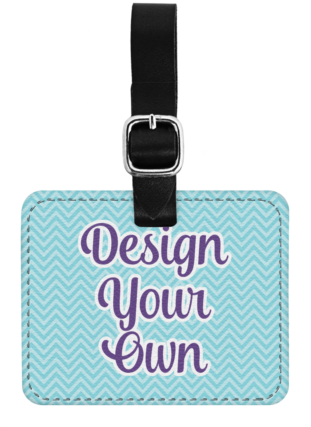 Design Your Own Genuine Leather Rectangular Luggage Tag (Personalized ...