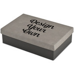 Design Your Own Gift Box w/ Engraved Leather Lid - Large