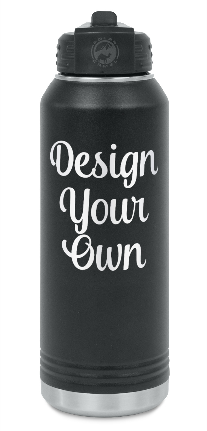 Custom Water Bottles - Laser Engraved, Design & Preview Online
