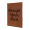 Design Your Own Leather Sketchbook - Small - Double Sided - Angled View