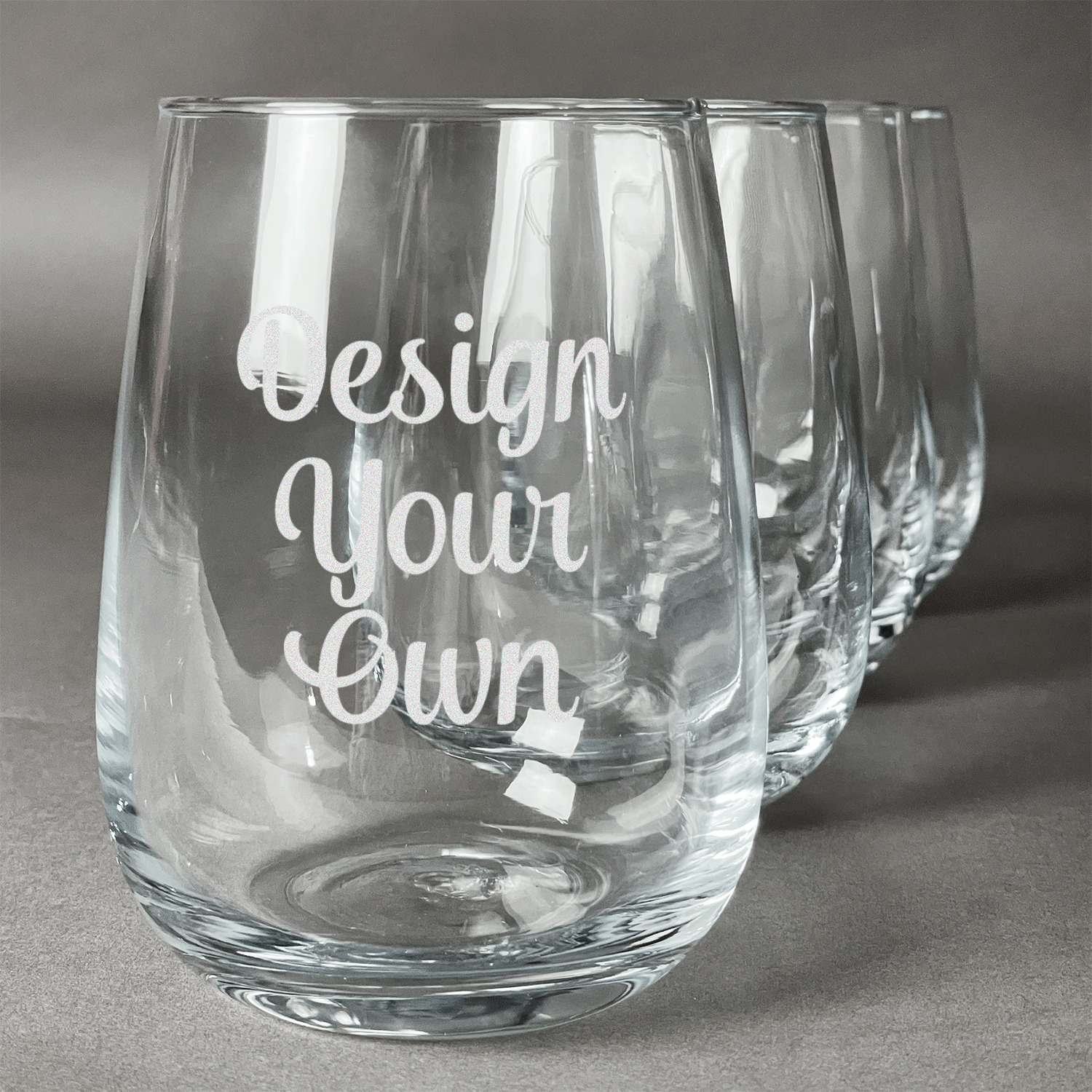 Design Your Own Wine Glasses Stemless Set Of 4 Personalized Youcustomizeit