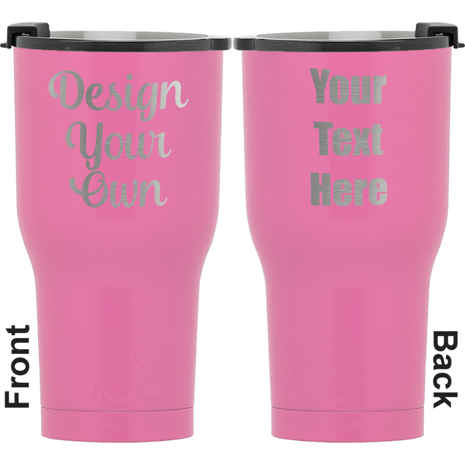 Design Your Own RTIC Tumbler - Pink - Engraved Front & Back ...