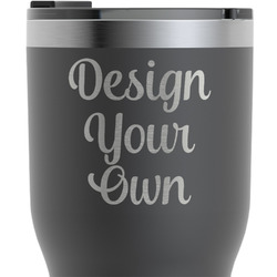 Design Your Own RTIC Tumbler - Black - Laser Engraved - Double-Sided