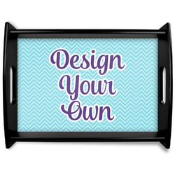 Design Your Own Black Wooden Tray - Large