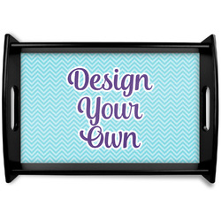 Design Your Own Black Wooden Tray - Small