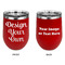 Design Your Own Stainless Wine Tumblers - Red - Double Sided - Approval