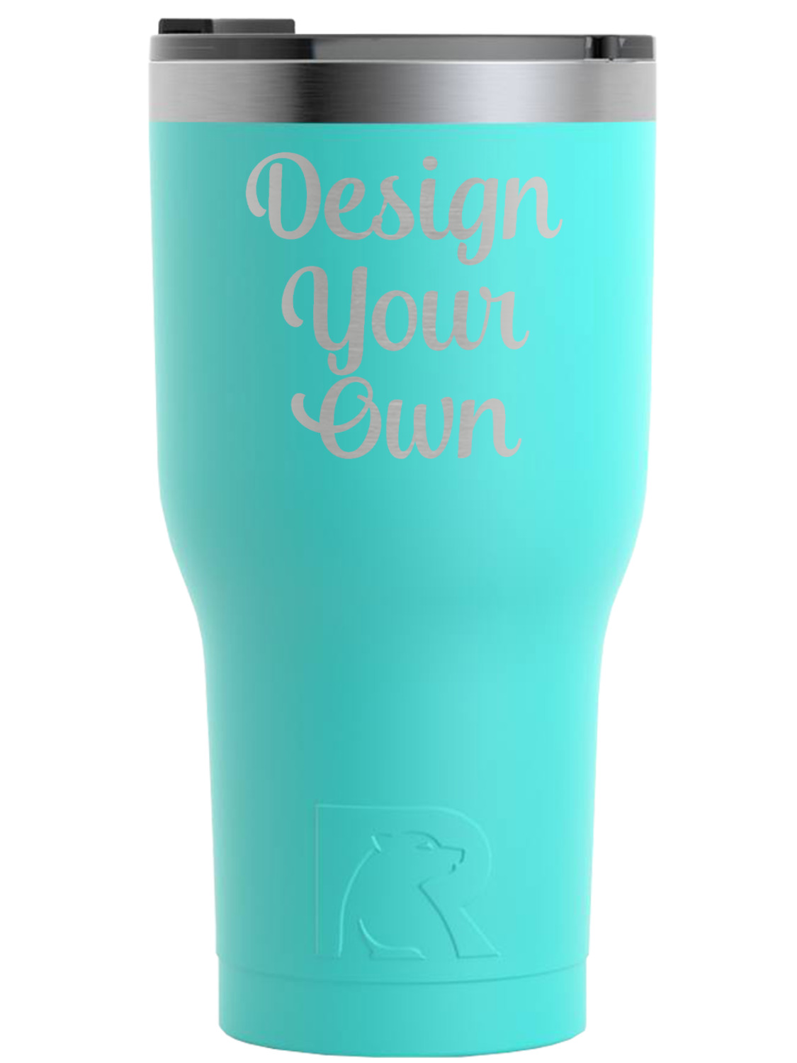 Design Your Own RTIC Tumbler - Teal - Engraved Front - YouCustomizeIt