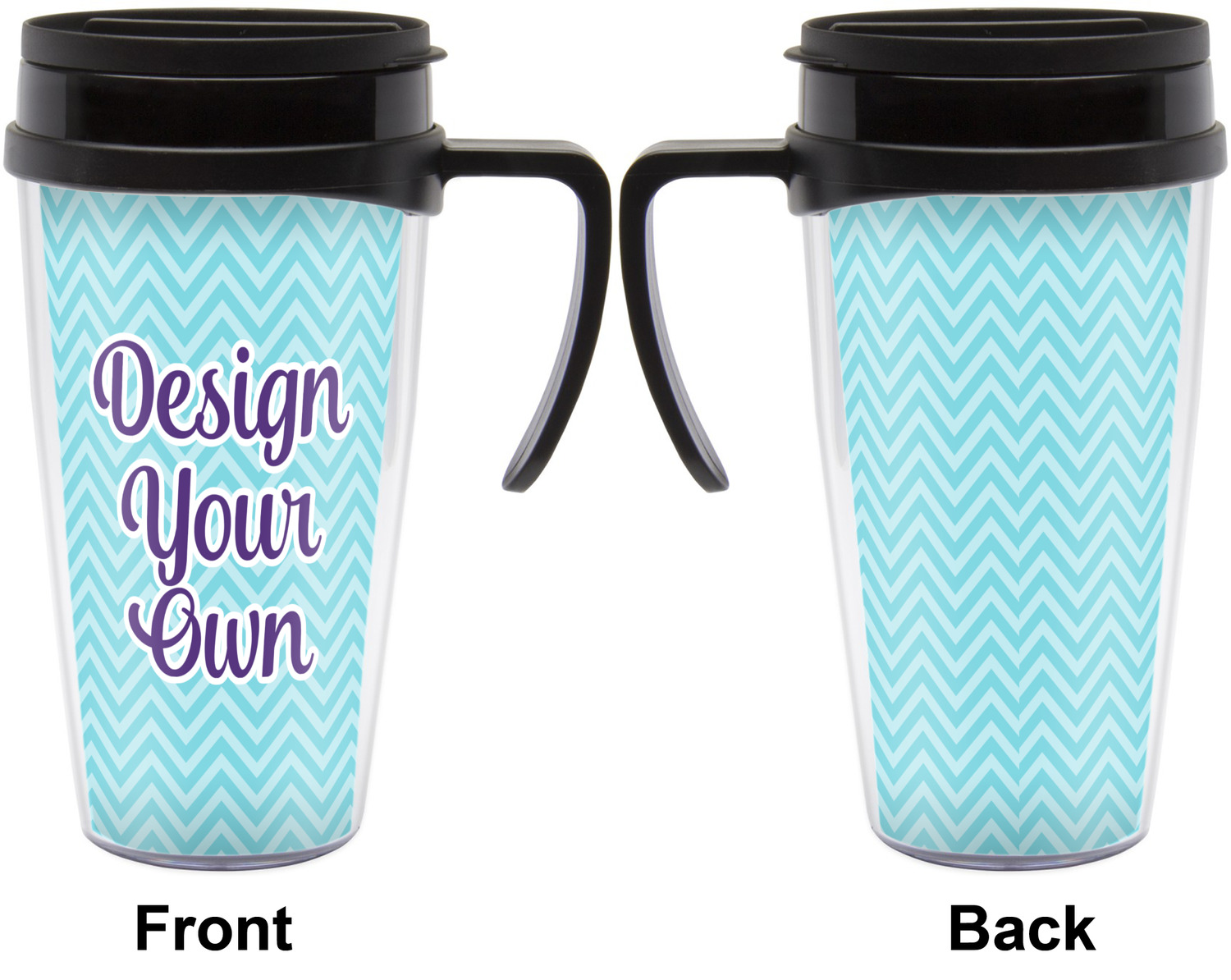 custom travel mug with handle