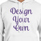 Design Your Own White Hoodie on Model - CloseUp