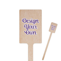 Design Your Own 6.25" Rectangle Wooden Stir Sticks - Single-Sided
