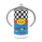 Racing Car 12 oz Stainless Steel Sippy Cup (Personalized)