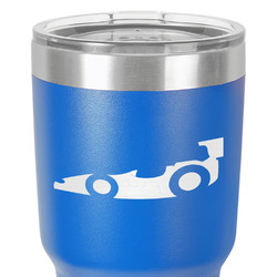 Racing Car 30 oz Stainless Steel Tumbler - Royal Blue - Single-Sided