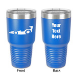 Racing Car 30 oz Stainless Steel Tumbler - Royal Blue - Double-Sided (Personalized)