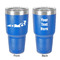 Racing Car 30 oz Stainless Steel Ringneck Tumbler - Blue - Double Sided - Front & Back