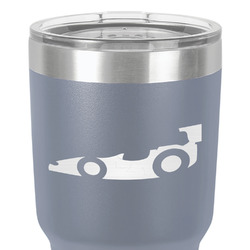 Racing Car 30 oz Stainless Steel Tumbler - Grey - Double-Sided (Personalized)