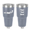 Racing Car 30 oz Stainless Steel Ringneck Tumbler - Grey - Double Sided - Front & Back