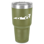 Racing Car 30 oz Stainless Steel Tumbler - Olive - Single-Sided