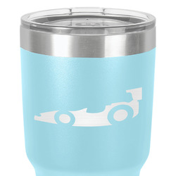 Racing Car 30 oz Stainless Steel Tumbler - Teal - Double-Sided (Personalized)