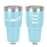 Racing Car 30 oz Stainless Steel Tumbler - Teal - Double-Sided (Personalized)