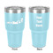 Racing Car 30 oz Stainless Steel Ringneck Tumbler - Teal - Double Sided - Front & Back