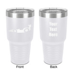 Racing Car 30 oz Stainless Steel Tumbler - White - Double-Sided (Personalized)