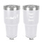 Racing Car 30 oz Stainless Steel Ringneck Tumbler - White - Double Sided - Front & Back