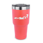 Racing Car 30 oz Stainless Steel Tumbler - Coral - Single Sided