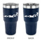 Racing Car 30 oz Stainless Steel Ringneck Tumblers - Navy - Double Sided - APPROVAL