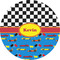 Racing Car 4" Multipurpose Round Labels - Single Sticker