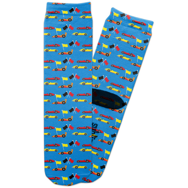 Custom Racing Car Adult Crew Socks