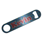 Racing Car Bar Bottle Opener - Silver w/ Name or Text