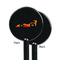 Racing Car Black Plastic 5.5" Stir Stick - Single Sided - Round - Front & Back