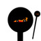 Racing Car Black Plastic 6" Food Pick - Round - Closeup