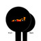 Racing Car Black Plastic 6" Food Pick - Round - Single Sided - Front & Back