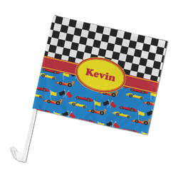 Racing Car Car Flag - Large (Personalized)