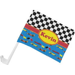 Racing Car Car Flag - Small w/ Name or Text