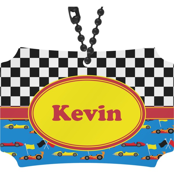 Custom Racing Car Rear View Mirror Ornament (Personalized)