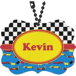 Racing Car Rear View Mirror Charm (Personalized)