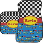 Racing Car Car Floor Mats Set - 2 Front & 2 Back (Personalized)