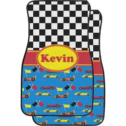 Racing Car Car Floor Mats (Front Seat) (Personalized)