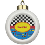 Racing Car Ceramic Ball Ornament (Personalized)