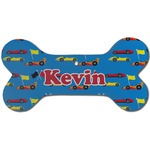 Racing Car Ceramic Dog Ornament - Front w/ Name or Text