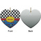 Racing Car Ceramic Flat Ornament - Heart Front & Back (APPROVAL)