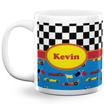 Racing Car 20 Oz Coffee Mug - White (Personalized)