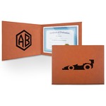 Racing Car Leatherette Certificate Holder