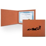 Racing Car Leatherette Certificate Holder - Front