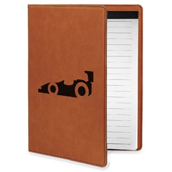 Racing Car Leatherette Portfolio with Notepad - Small - Double Sided (Personalized)